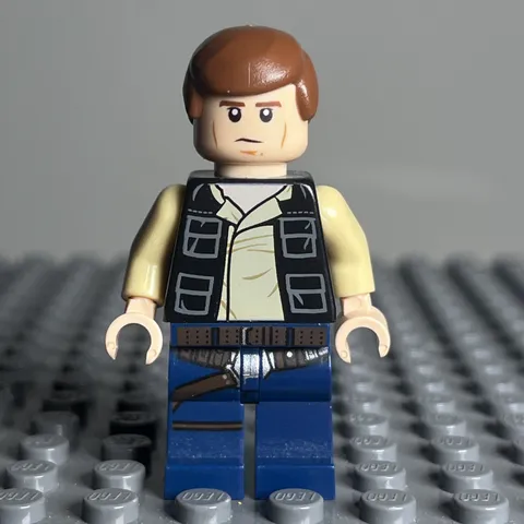 Lego Han Solo Minifigure Blue Legs Vest Pockets Star Wars 75030 75052 sw0539 1K