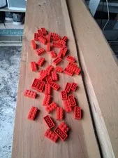 VINTAGE LEGO PARTS RED-  PARTS FOR HOUSE BUILDING HOME 70'S- 80'S (2)