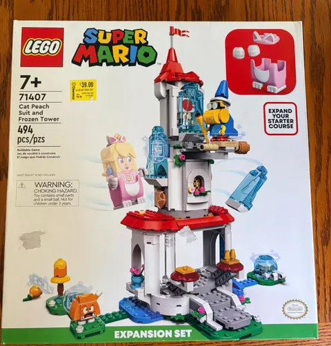 LEGO Super Mario: Cat Peach Suit and Frozen Tower (71407) NIB w/ Shelf Wear