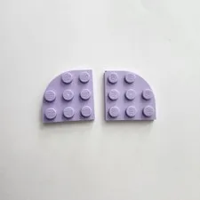 LEGO 3x3 Corner Plates Quarter Round Lavender Part 30357 (2x)