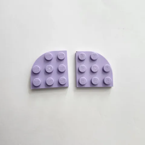 LEGO 3x3 Corner Plates Quarter Round Lavender Part 30357 (2x)
