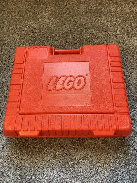 Vintage 1985 Lego Red Plastic Storage Container / Carry Case 15x13