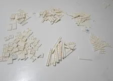 LEGO BULK LOT OF OVER 210 WHITE SMOOTH TILES 1X3 1X4 1X6 1X8 2X2 2X3 2X4