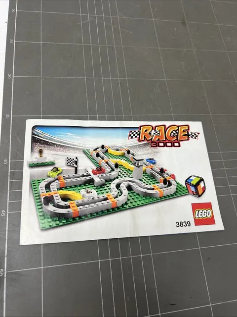 VINTAGE TOY LEGO MANUAL INSTRUCTIONS BOOKLET ART RACE 3000 3839
