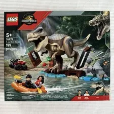 LEGO Set #76975 Jurassic World T-Rex River Escape Dinosaur Building Toy SEALED