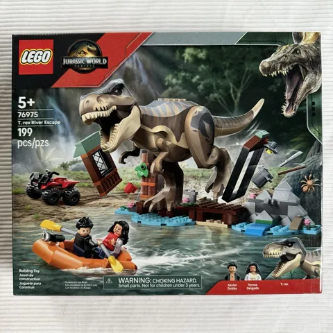 LEGO Set #76975 Jurassic World T-Rex River Escape Dinosaur Building Toy SEALED