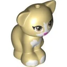 LEGO Animal Tan Cat Sitting Elves Minifigure