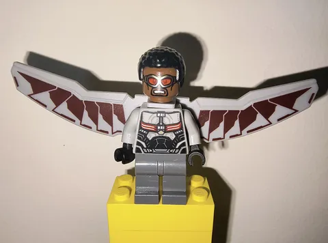 Lego Marvel Falcon Light Bluish Gray & Dark Red  $0 Ship W/ Combined Ship