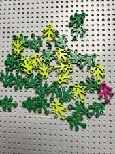 Lego 2423 Green Lime Magenta Plant Leaves 4x3 Tree Forest Jungle Garden 35pcs