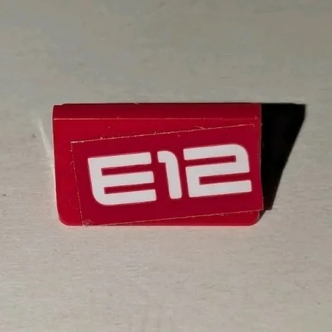 LEGO RED Slope 30 1x2x2/3 White E12 Part # 85984pb221 Ninjago Fire Mech Piece
