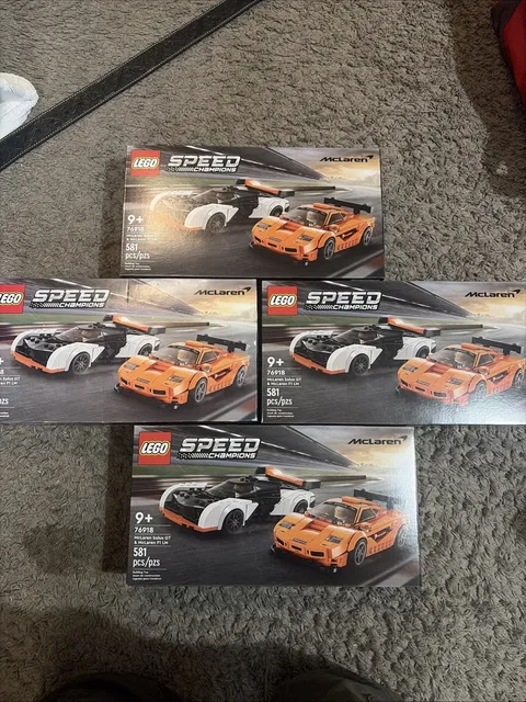 LEGO Speed Champions McLaren Solus GT & F1 LM 76918 Lot Of 4