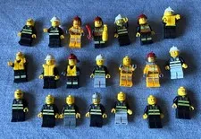 Lot of 21 Lego Minifigure Firefighters