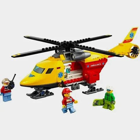 LEGO City Ambulance Helicopter 60179 190pc Medical Complete Set w/ Minifig, Bag