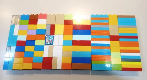 Lot of 130 Duplo Lego Bricks Building Blocks As Shown