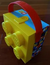 Lego X Target Yellow Brick Storage Box with Red Handle Brand New Exclusive NWT