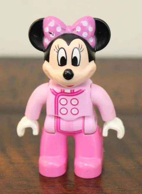 Lego Duplo MINNIE MOUSE FIGURE 2.5" Disney Pink Bow ADORABLE Minifig Minifigure