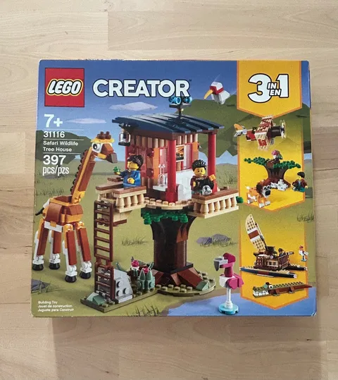LEGO Creator 3-in-1 Safari Wildlife Tree House Set 3116 (Complete/New in Box)