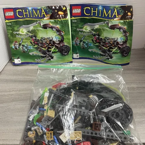 LEGO Legends of Chima 70132 Parts Lot in Bag w/ Instructions Manuals incomplete