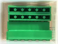 LEGO Parts - Green Brick 1 x 6 - No 3009 - QTY 5