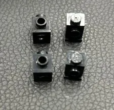 LEGO 1x1 Brick 1 Side Stud & Lip Headlight Black Lot 4 Part # 4070