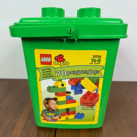Vintage LEGO DUPLO 3036 Storage Bucket with handle 90s Vtg