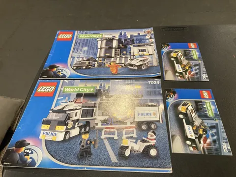 LEGO CITY 7035 7034 7030-2 World City Police Station  Truck manuals ONLY Lot 02