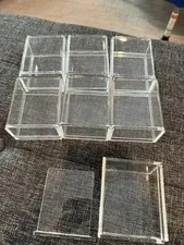 LEGO Minifigure Acrylic Display Cases - Lot of 7 Storage Containers