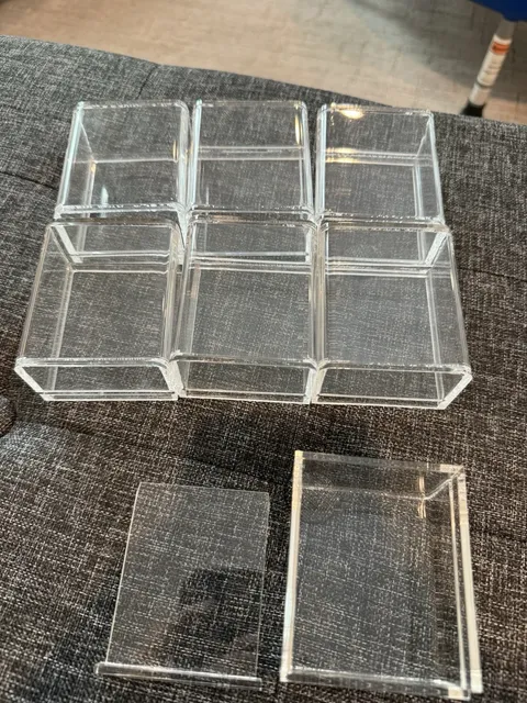 LEGO Minifigure Acrylic Display Cases - Lot of 7 Storage Containers