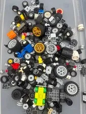 1 lb. Bulk Lego Wheels, Tires, and Axels (Lot E)