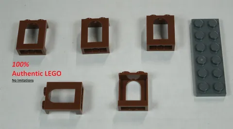 LEGO NEW 1x2x2 Reddish Brown Window Frame (5x) 6063447 Brick 90195