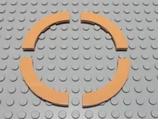 New LEGO Lot of 4 Nougat 4x4 Curved Macaroni Tiles