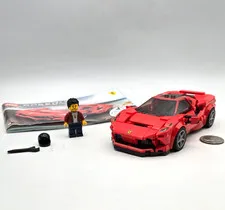 LEGO Speed Champions Set 76895 Ferrari F8 Tributo Complete w Minifigure + Manual