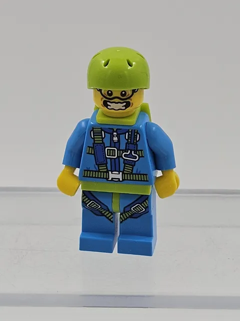 LEGO Minifigures Series 10 71001 Skydiver Man Figure Parachute Helmet 