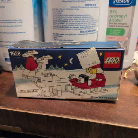 Vtg Lego 1628 Santa Claus Figure Reindeer Christmas Holiday 1989 Complete Sealed