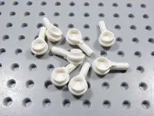 LEGO Lot of 8 White 1L Bar w/ 1x1 Plate & Stud Handle BB