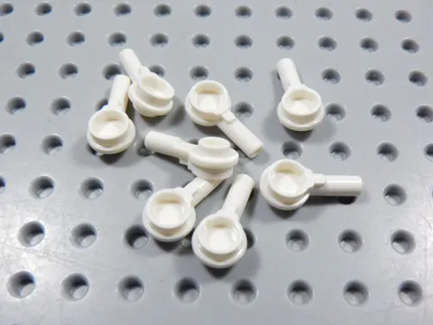 LEGO Lot of 8 White 1L Bar w/ 1x1 Plate & Stud Handle BB