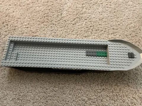 Unbranded Police Boat Hull 50x12x7 - LEGO City 60129 Compatible - FLOATING Base