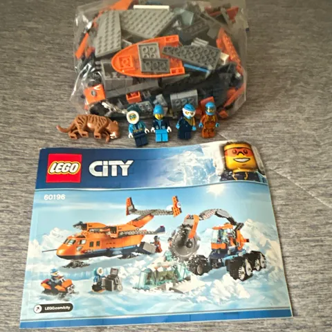 LEGO City 60196 Arctic Supply Plane Complete w/ Manual+ Minifigs, No Box