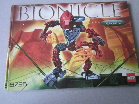 Lego Building Instructions Instruction Bionicle 8736 Vakama