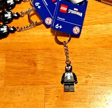 Genuine Lego Marvel Venom Minifigure Key Chain 854006 - NEW, Still on hanger tag