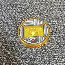 LEGO Trans-Yellow Round Tile 2x2 Printed Design 1 Piece Plastic Part