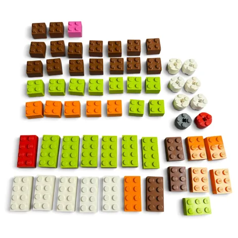 LEGO Quatro Bricks Lot Mixed Colors 2x2 2x4 Rounded Building Blocks 46 Pieces