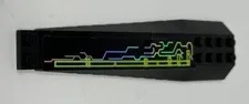 LEGO Parts 45301 Wedge 16 x 4 Triple Curved Black w/Holographic Sticker x1