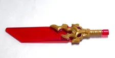 Lego - Minifigure Utensil - Trans Red / Gold, Sword, Ninja