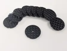 LEGO- NEW-#11213- Black -PLATE ROUND 6 X 6 W/HOLE-10 PIECE