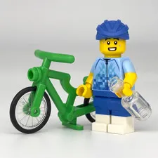 Lego Cyclist Minifigure w/ Bicycle & Water Bottle BAM June 2026  Sports - NEW