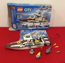 LEGO City 60147 Fishing Boat Complete Set with Box & Instructions