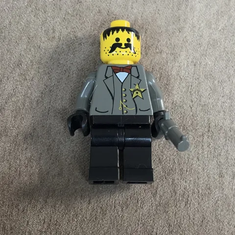 USED LEGO Western Minifigure WW021 Sheriff Cowboy Vintage Missing Hat