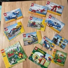 Lot x12 Lego Creator Instruction Manual Only Cars Zoo Dinosaur Train Tow Trucks