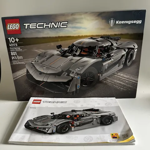 LEGO Technic 42173 Koenigsegg Jesko Absolut Box & Instructions ONLY No Bricks